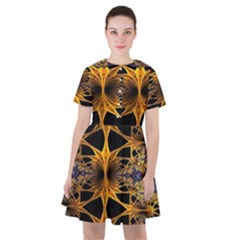 Fractal Flower Sailor Dress by Sparkle