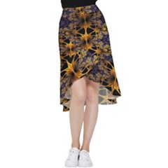 Fractal Flower Frill Hi Low Chiffon Skirt by Sparkle