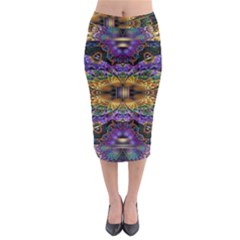 Fractal Illusion Midi Pencil Skirt by Sparkle