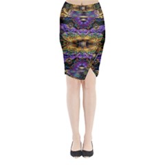 Fractal Illusion Midi Wrap Pencil Skirt by Sparkle