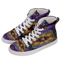 Fractal Illusion Men s Hi-top Skate Sneakers by Sparkle