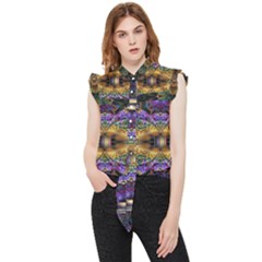 Fractal Illusion Frill Detail Shirt by Sparkle