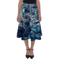 Fractal Swings Perfect Length Midi Skirt by Sparkle