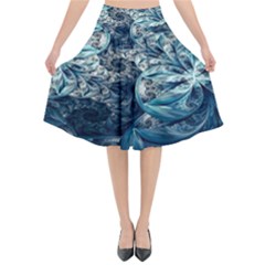 Fractal Swings Flared Midi Skirt by Sparkle