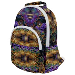 Fractal Illusion Rounded Multi Pocket Backpack by Sparkle