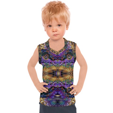 Fractal Illusion Kids  Sport Tank Top by Sparkle