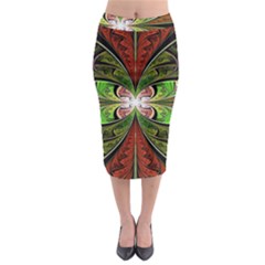 Fractal Design Midi Pencil Skirt by Sparkle