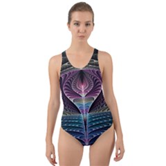 Fractal Design Cut-out Back One Piece Swimsuit by Sparkle