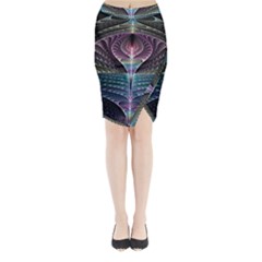 Fractal Design Midi Wrap Pencil Skirt by Sparkle