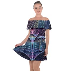 Fractal Design Off Shoulder Velour Dress by Sparkle