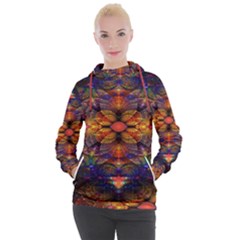 Fractal Flower Women s Hooded Pullover by Sparkle