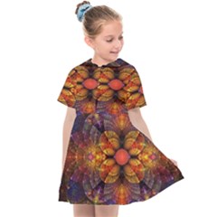 Fractal Flower Kids  Sailor Dress by Sparkle