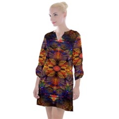 Fractal Flower Open Neck Shift Dress by Sparkle