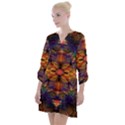 Fractal Flower Open Neck Shift Dress View1