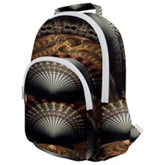 Fractal Illusion Rounded Multi Pocket Backpack by Sparkle