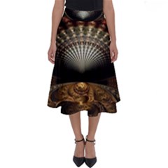 Fractal Illusion Perfect Length Midi Skirt by Sparkle