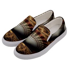 Fractal Illusion Men s Canvas Slip Ons by Sparkle