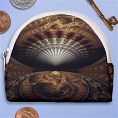 Fractal Illusion Horseshoe Style Canvas Pouch