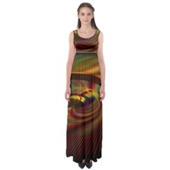 Fractal Illusion Empire Waist Maxi Dress