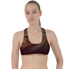 Fractal Illusion Criss Cross Racerback Sports Bra