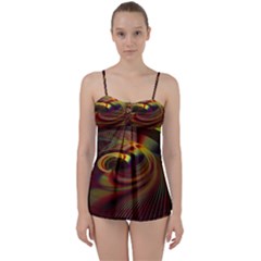 Fractal Illusion Babydoll Tankini Set