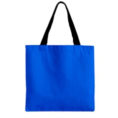 Azure Blue - Zipper Grocery Tote Bag