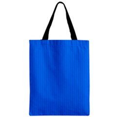 Azure Blue - Zipper Classic Tote Bag by FashionLane