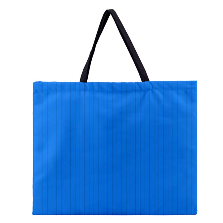 Azure Blue - Zipper Large Tote Bag