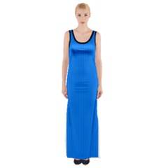 Azure Blue - Thigh Split Maxi Dress by FashionLane