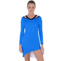 Azure Blue - Asymmetric Cut-Out Shift Dress View1