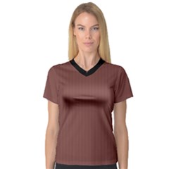 Bole Brown - V-neck Sport Mesh Tee