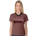 Bole Brown - V-Neck Sport Mesh Tee View1