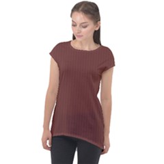 Bole Brown - Cap Sleeve High Low Top by FashionLane