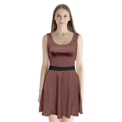 Bole Brown - Split Back Mini Dress  by FashionLane