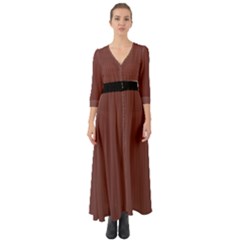 Bole Brown - Button Up Boho Maxi Dress by FashionLane