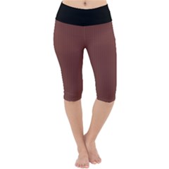 Bole Brown - Lightweight Velour Cropped Yoga Leggings by FashionLane