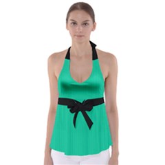 Caribbean Green - Babydoll Tankini Top by FashionLane