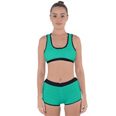 Caribbean Green - Racerback Boyleg Bikini Set by FashionLane