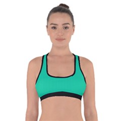 Caribbean Green - Cross Back Sports Bra by FashionLane