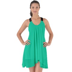 Caribbean Green - Show Some Back Chiffon Dress by FashionLane