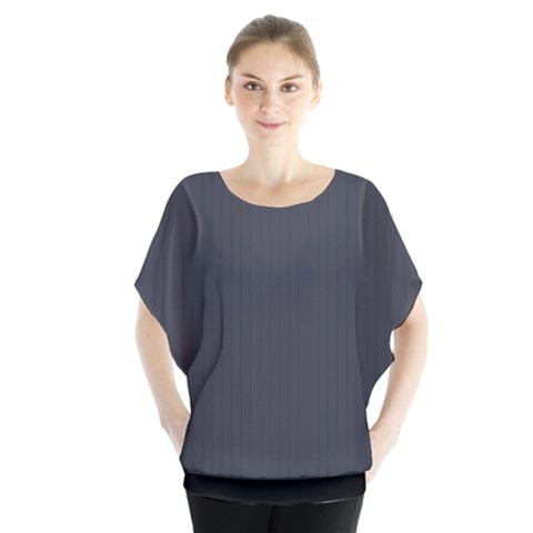 Anchor Grey - Batwing Chiffon Blouse by FashionLane