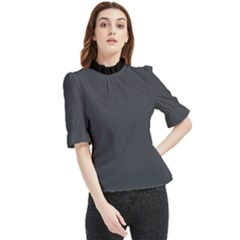 Anchor Grey - Frill Neck Blouse