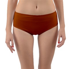 Bronze Orange - Reversible Mid-waist Bikini Bottoms by FashionLane