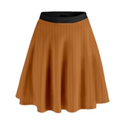 Bronze Orange - High Waist Skirt by FashionLane