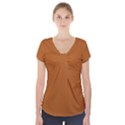 Bronze Orange - Short Sleeve Front Detail Top View1