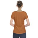 Bronze Orange - Short Sleeve Front Detail Top View2