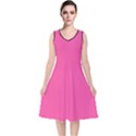 Brilliant Rose - V-Neck Midi Sleeveless Dress  View1