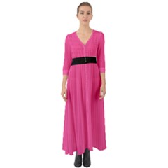 Brilliant Rose - Button Up Boho Maxi Dress by FashionLane