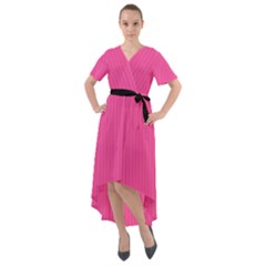 Brilliant Rose - Front Wrap High Low Dress by FashionLane