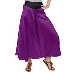 Dark Orchid - Satin Palazzo Pants by FashionLane